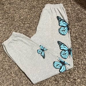 Girls butterfly sweatpants